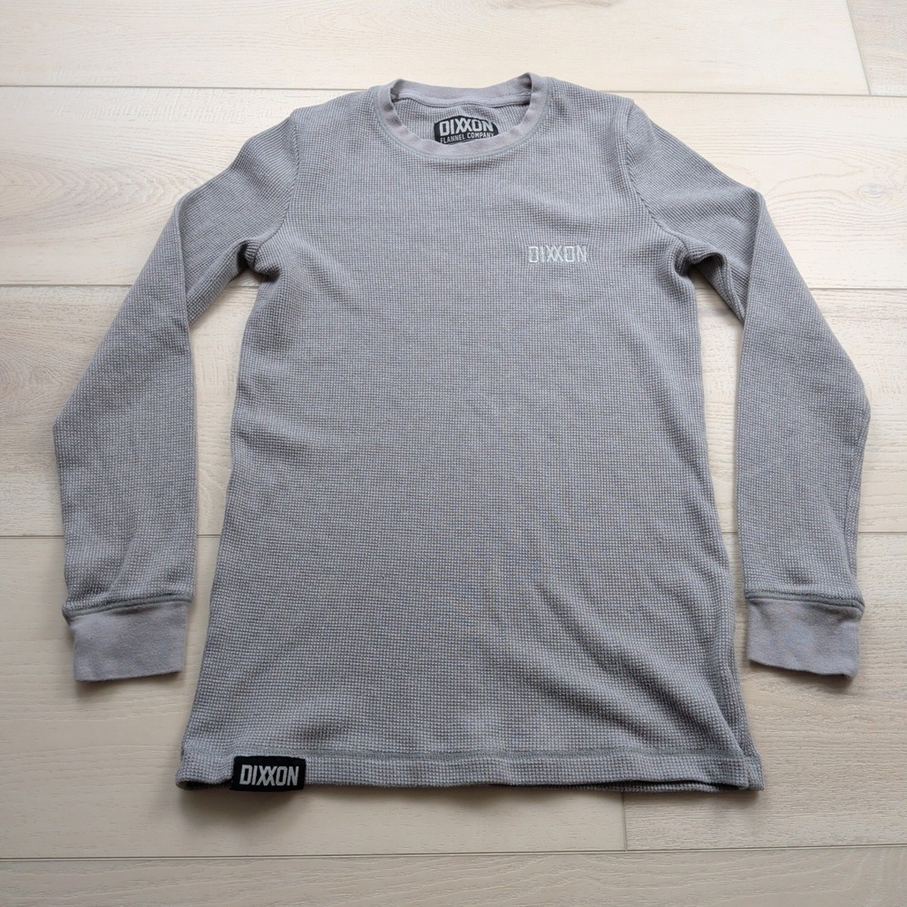 Dixxon Flannel Co Mens Gray Waffle Knit Thermal Long Sleeve Shirt Medium